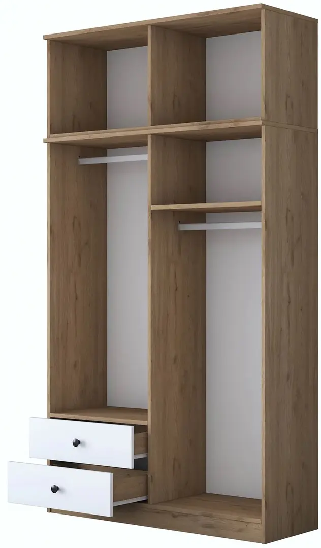 Шкаф Mirage Meble BA121 S 8D2S (Walnut/White)