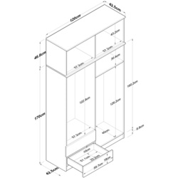Шкаф Mirage Meble BA121 S 8D2S (Walnut/White) Thumb