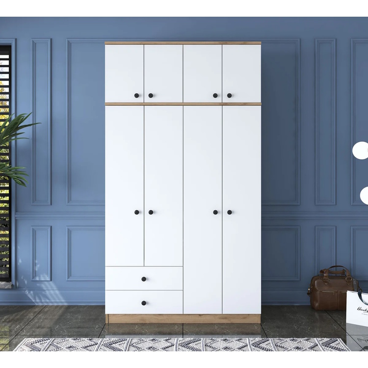 Dulap Mirage Meble BA121 S 8D2S (Walnut/White)