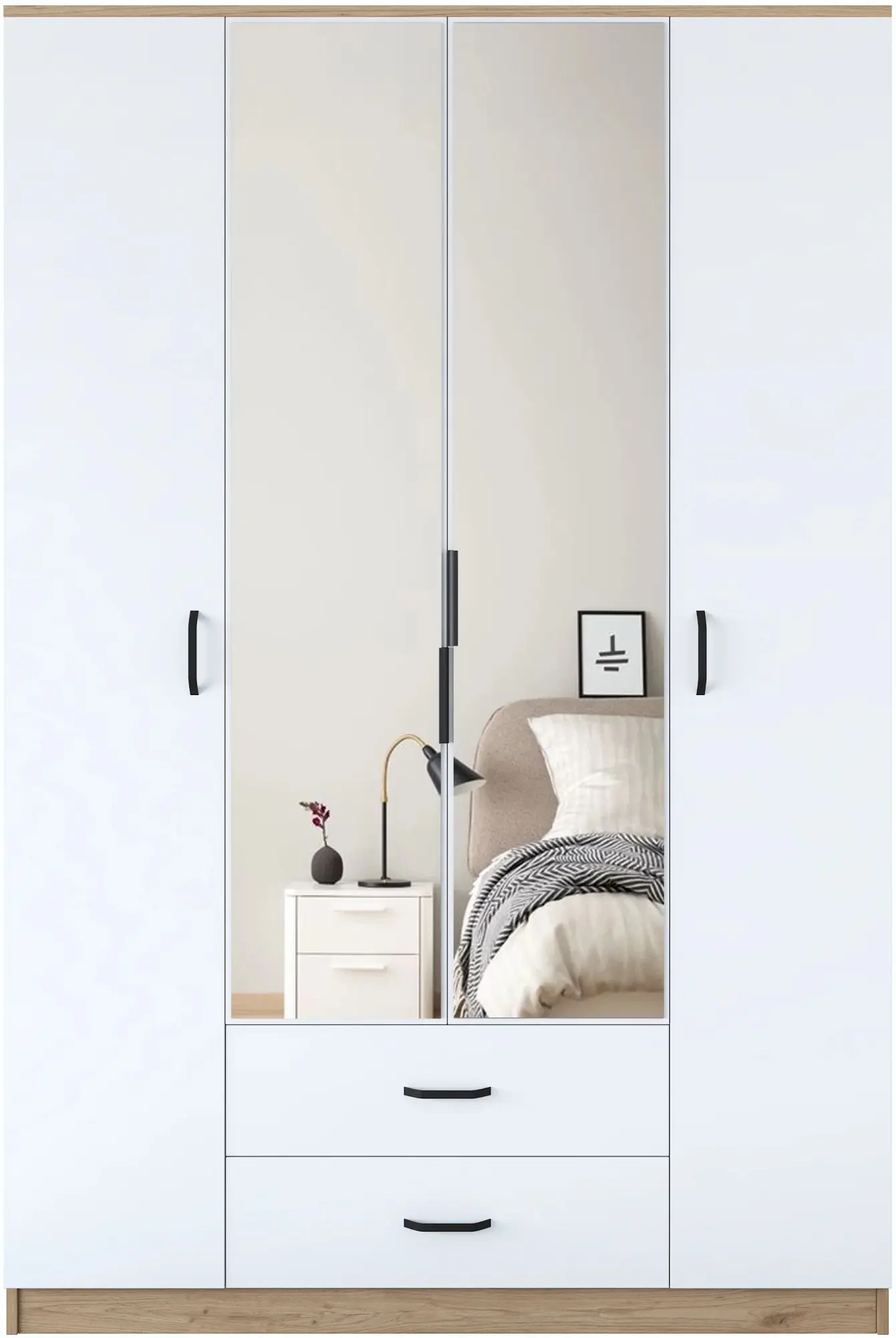 Шкаф Mirage Meble BA131 (Walnut/White)