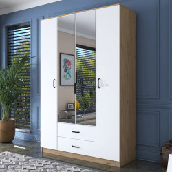 Dulap Mirage Meble BA131 (Walnut/White)