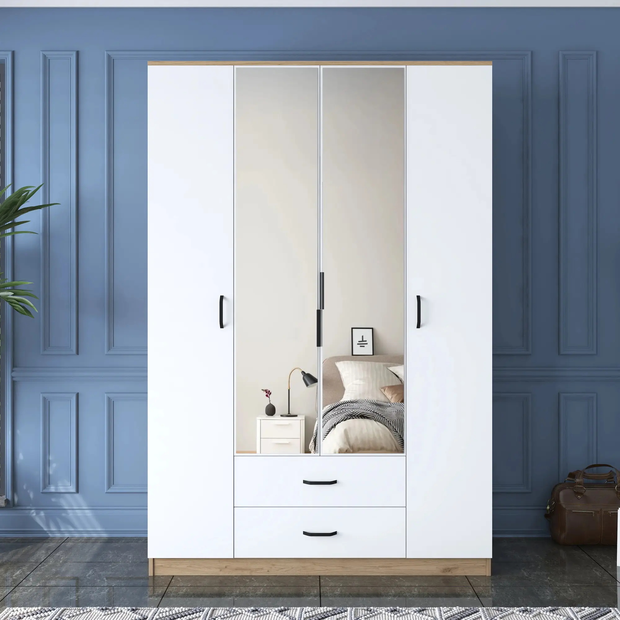 Шкаф Mirage Meble BA131 (Walnut/White)