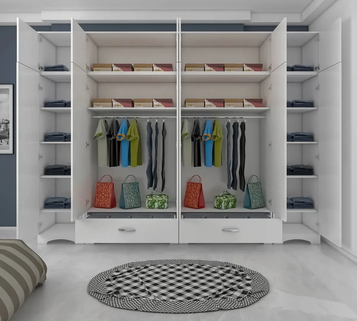 Шкаф Mirage Meble BA133 12D2S (White)