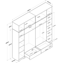Шкаф Mirage Meble BA133 12D2S (White) Thumb
