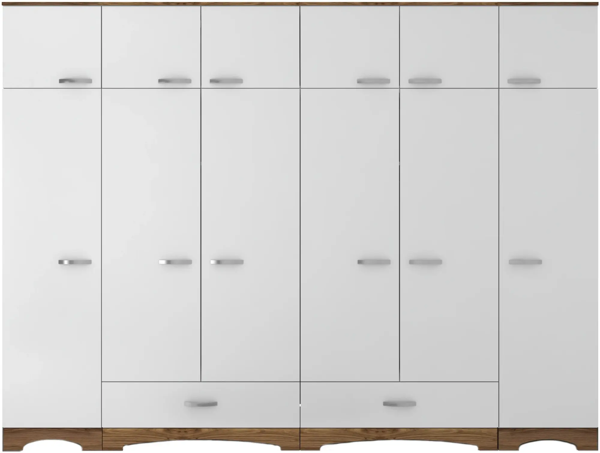 Dulap Mirage Meble BA133 (White/Walnut)