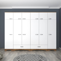 Dulap Mirage Meble BA133 (White/Walnut) Thumb