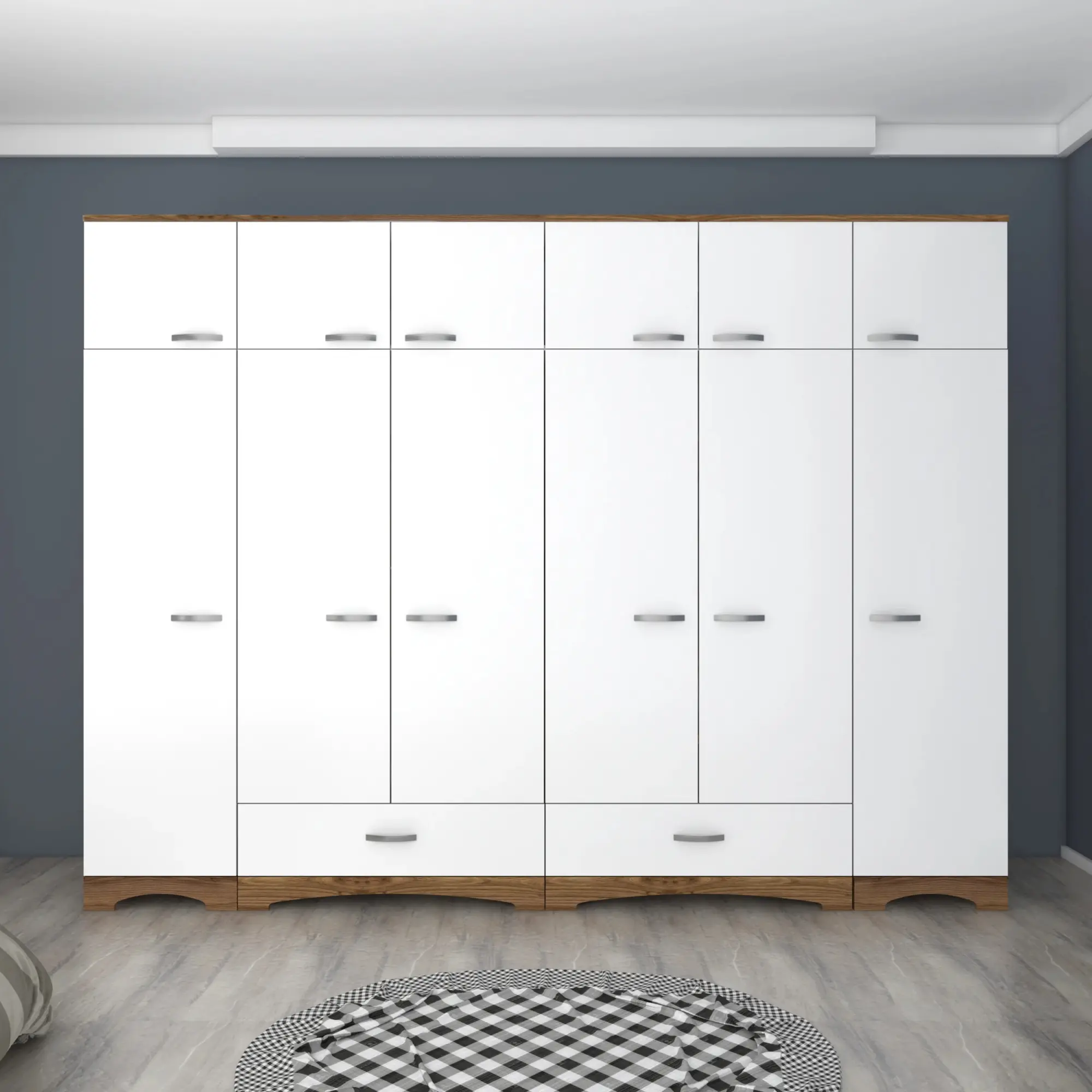 Dulap Mirage Meble BA133 (White/Walnut)