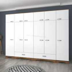 Dulap Mirage Meble BA133 (White/Walnut)