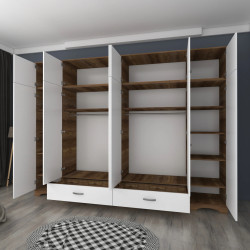 Dulap Mirage Meble BA133 (White/Walnut) Thumb