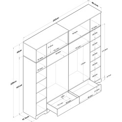 Dulap Mirage Meble BA133 (White/Walnut) Thumb