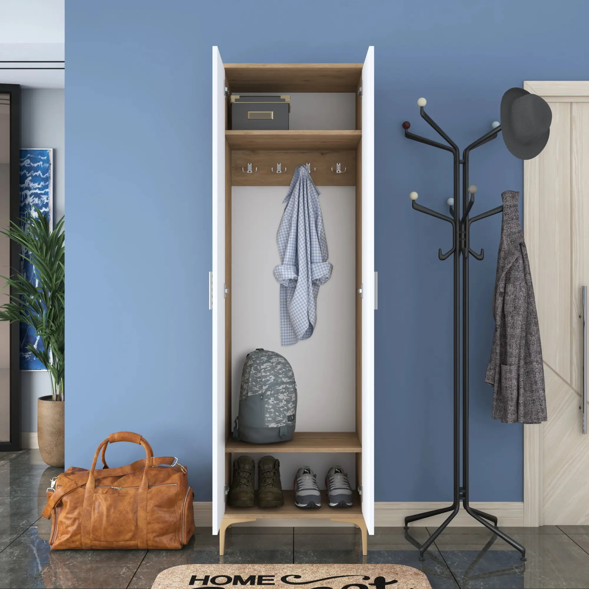 Шкаф Mirage Meble EA111 (Walnut/White)