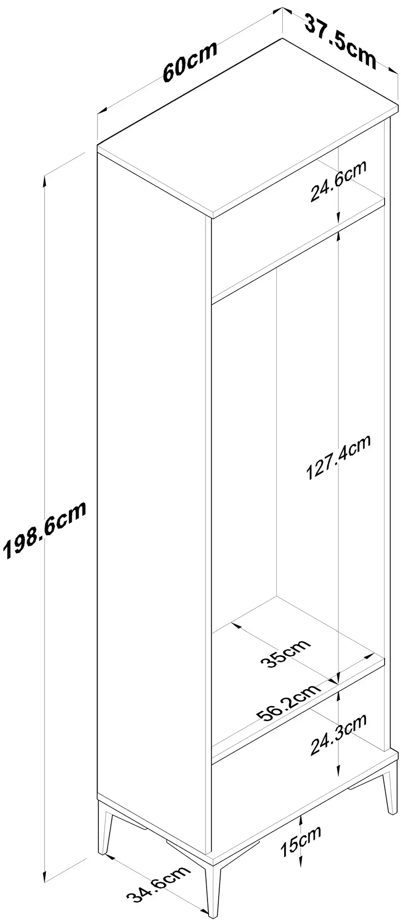 Шкаф Mirage Meble EA111 (Walnut/White)