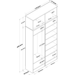 Шкаф Mirage Meble EA146 (Walnut/White) Thumb