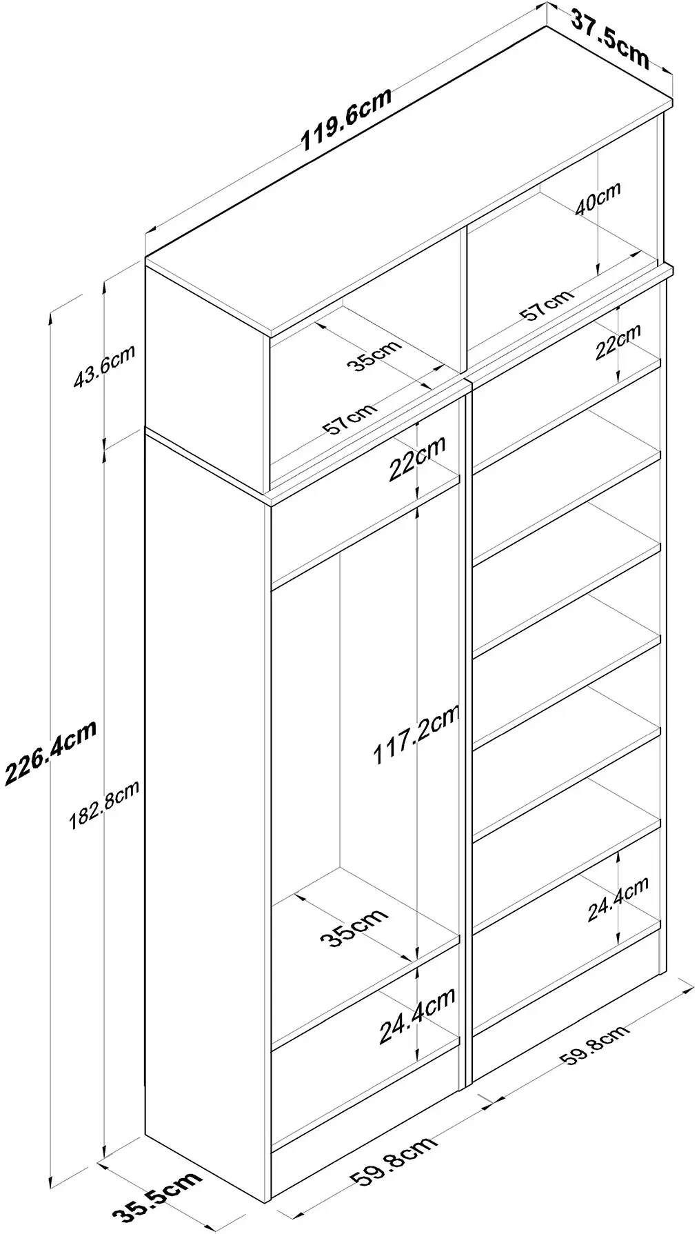 Шкаф Mirage Meble EA146 (White)