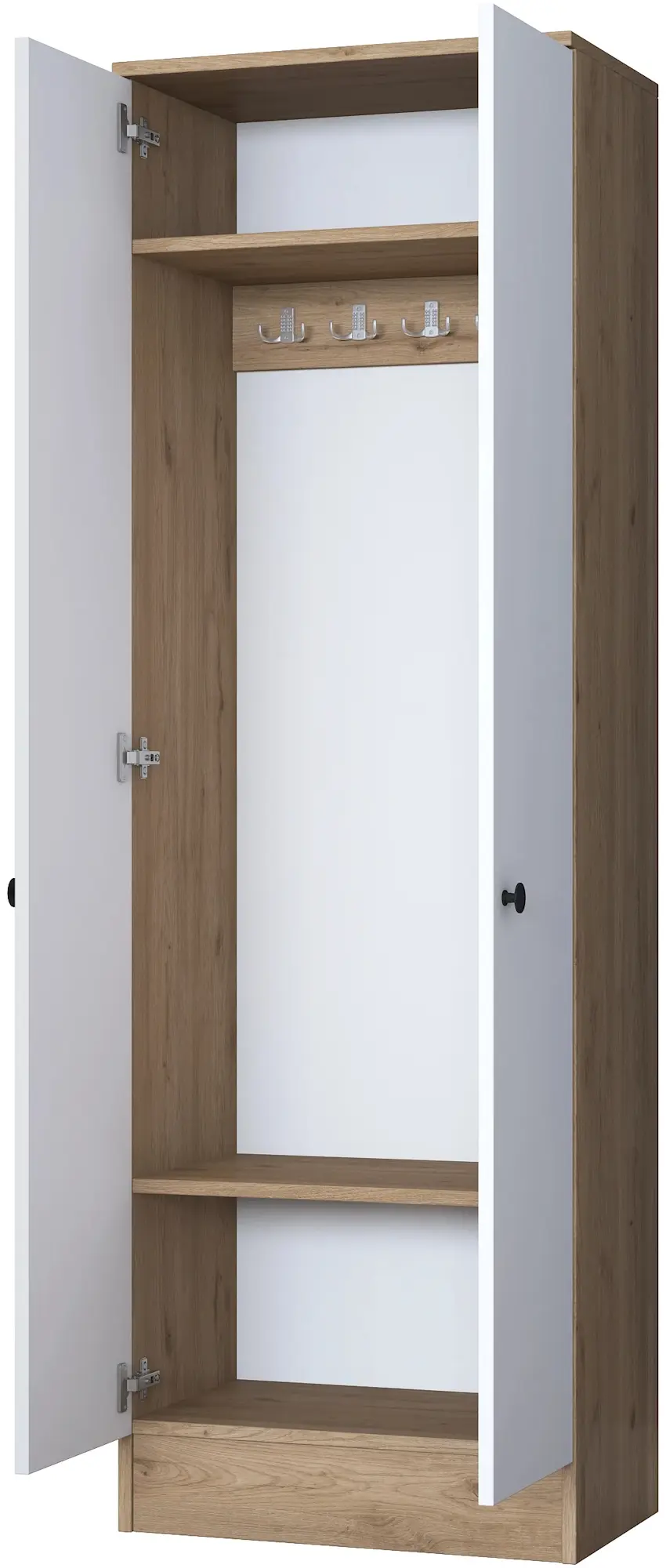 Шкаф Mirage Meble P6 M14 (White/Walnut)