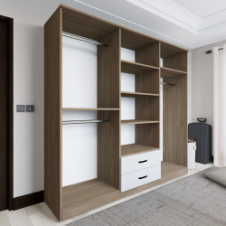 Dulap Mirage Meble Yaman 1600-64 (Walnut/White) Thumb