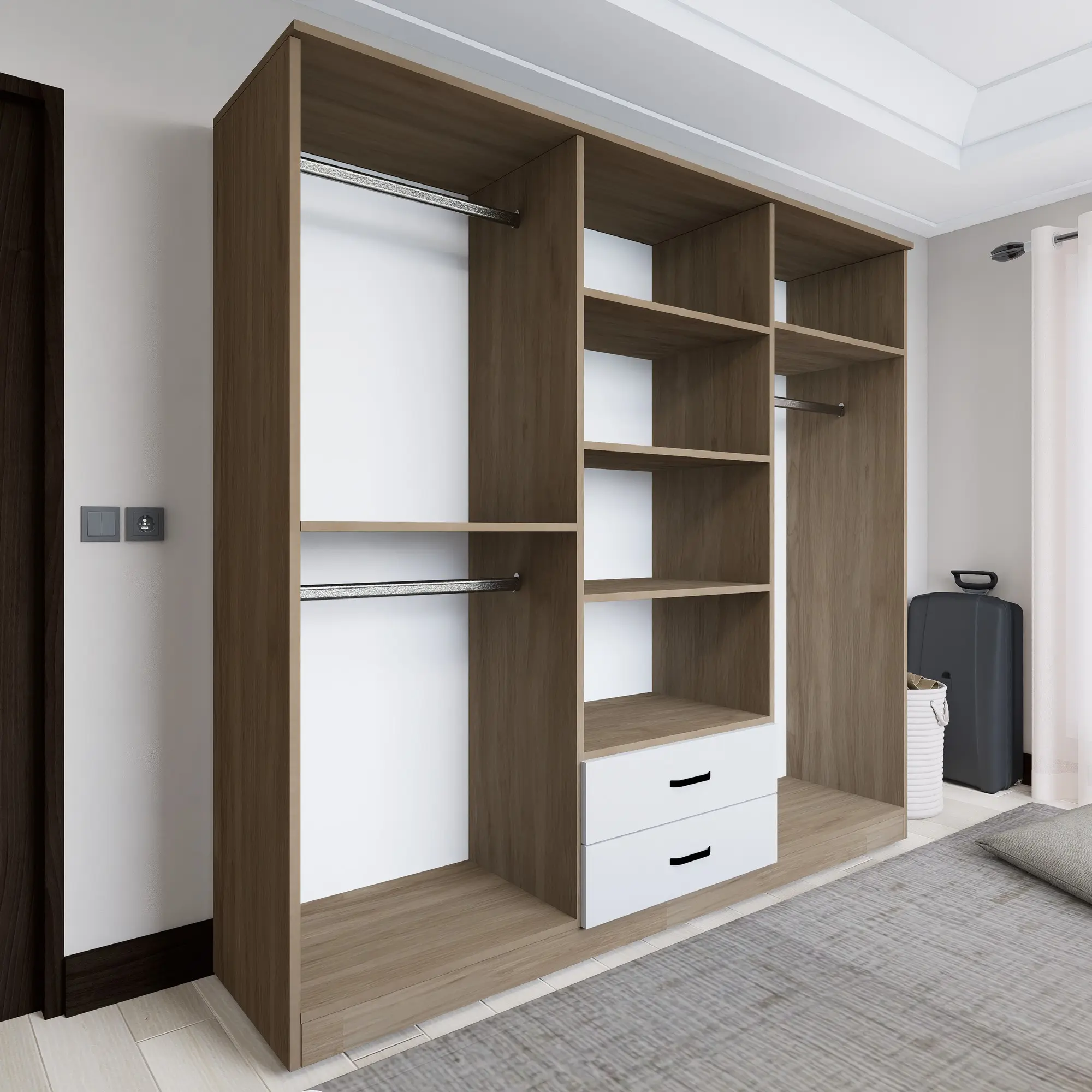Dulap Mirage Meble Yaman 1600-64 (Walnut/White) - 4