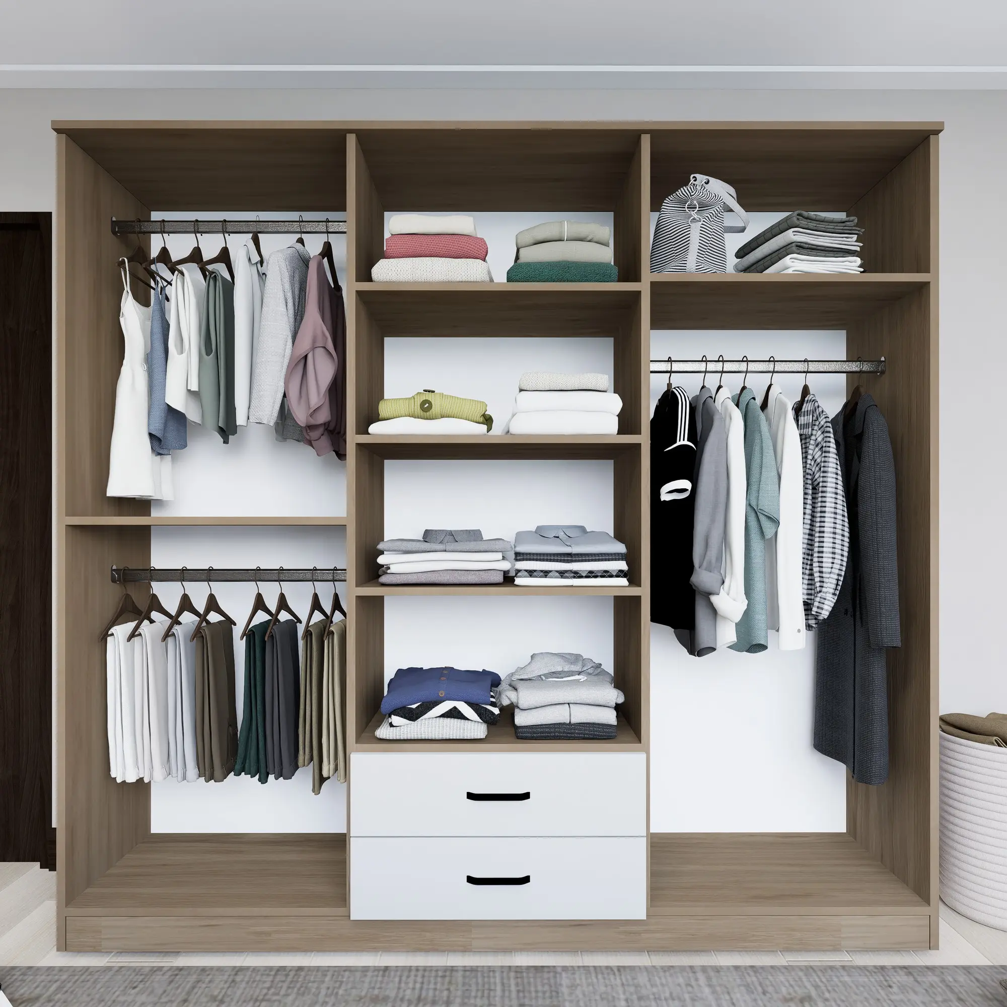Dulap Mirage Meble Yaman 1600-64 (Walnut/White) - 5