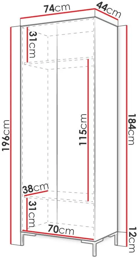 Dulap Mirjan24 Frunofta/Zilion (Craft Oak) - 2
