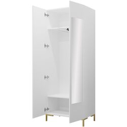 Dulap Mirjan24 Frunofta/Zilion cu oglinda (Black) Thumb