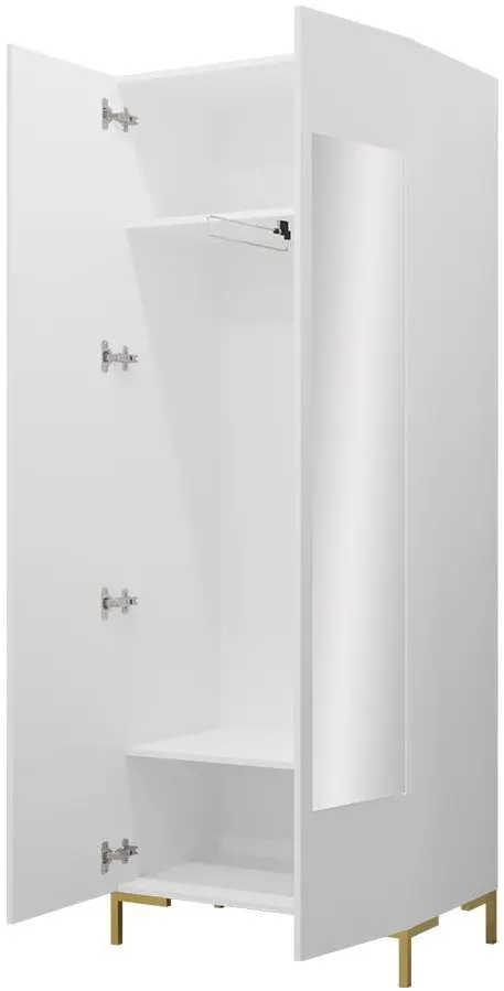Dulap Mirjan24 Frunofta/Zilion cu oglinda (White) - 2