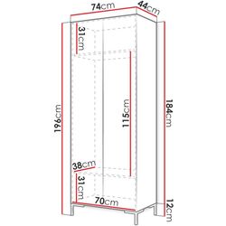 Шкаф Mirjan24 Frunofta/Zilion (White) Thumb