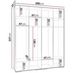 Dulap Mirjan24 Lewiosan 10/Manhattan Ryfel X 200 (White) Thumb