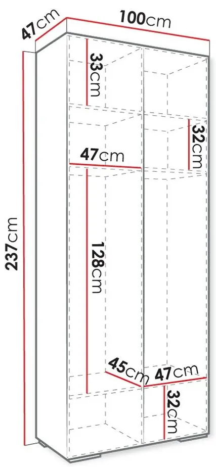 Dulap Mirjan24 Lewiosan 5/Manhattan Ryfel V 100 (Black/Gold) - 2