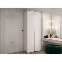 Dulap Mirjan24 Lewiosan 5/Manhattan Ryfel V 100 (White/Gold)