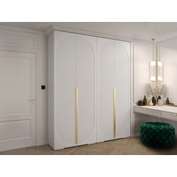 Dulap Mirjan24 Lewiosan 5/Manhattan Ryfel V 200 (White/Gold)