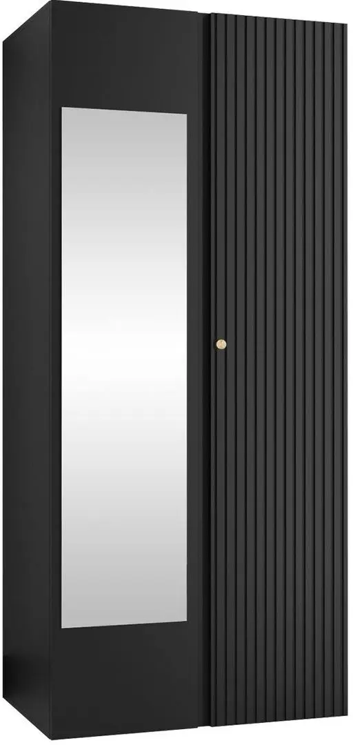 Dulap Mirjan24 Towiro Slim 2D/Orion cu oglinda (Black)