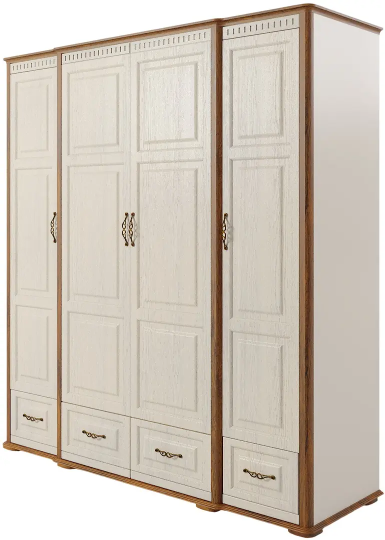 Dulap МЛ-Мебель Marsel №04 205.2cm (Cream/Country Oak)