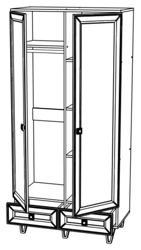 Dulap МЛ-Мебель Mira №29 1.0cm (White) - 3