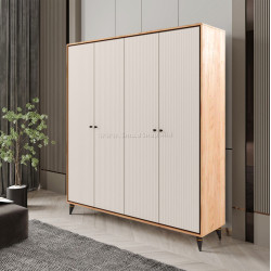 Dulap МЛ-Мебель Oskar №10 200m (Craft Oak Gray/Florence Oak)