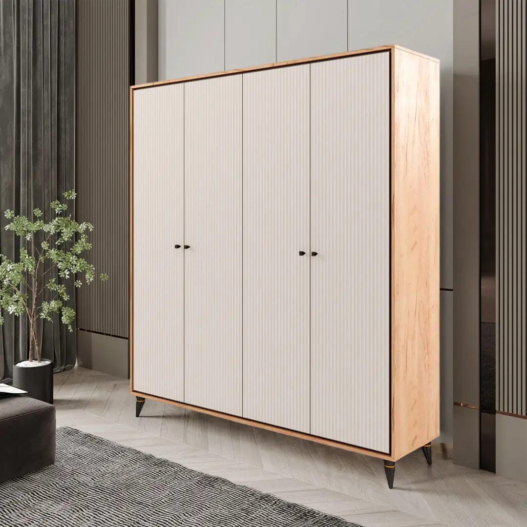 Dulap МЛ-Мебель Oskar №10 200m (Craft Oak Gray/Florence Oak)