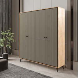 Dulap МЛ-Мебель Oskar №10 200m (Golden Oak/Dark Khaki Soft)