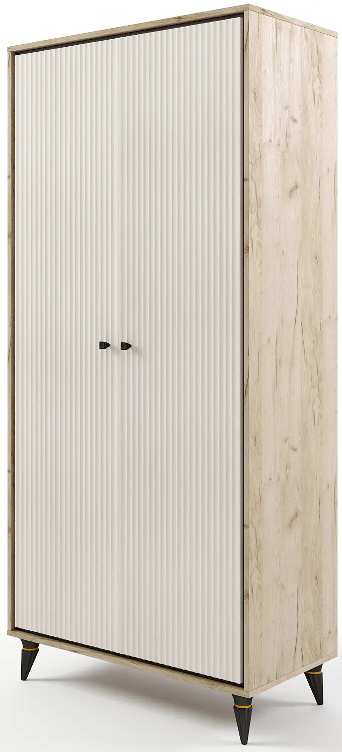 Dulap МЛ-Мебель Oskar №3 100m (Craft Oak Gray/Florence Oak) - 2