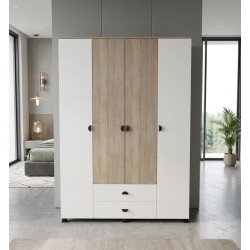 Dulap МЛ-Мебель Rio №4 140cm (Sonoma Oak/White)