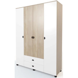 Dulap МЛ-Мебель Rio №5 160cm (Sonoma Oak/White) Thumb