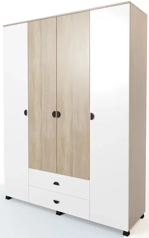 Dulap МЛ-Мебель Rio №5 160cm (Sonoma Oak/White) - 2