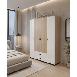 Dulap МЛ-Мебель Rio №5 160cm (Sonoma Oak/White)