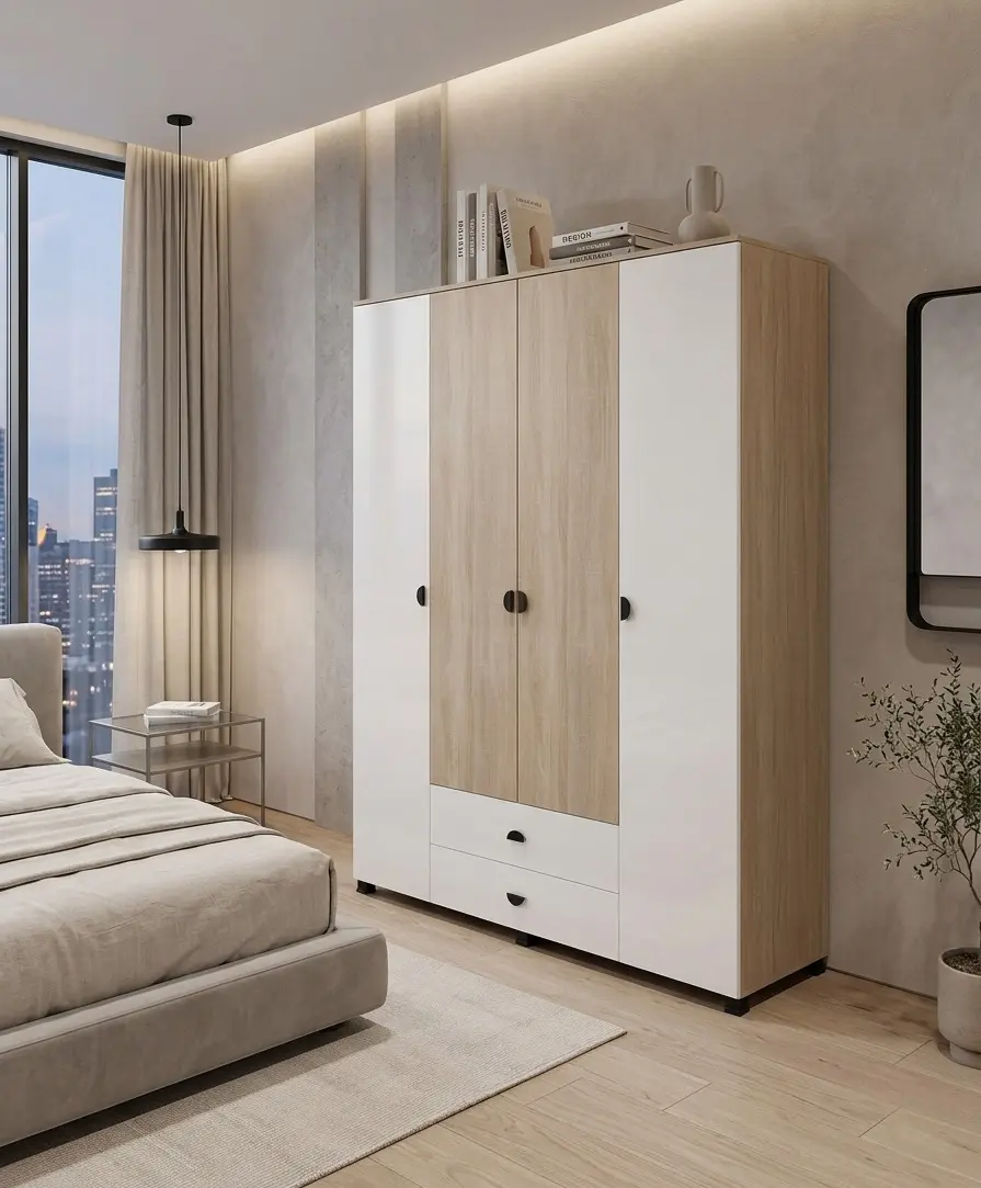Dulap МЛ-Мебель Rio №5 160cm (Sonoma Oak/White)