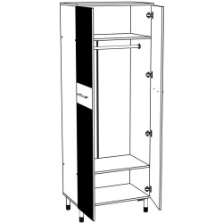 Dulap МЛ-Мебель Velvet №16 80cm (Craft Oak White/Laguna Soft) Thumb