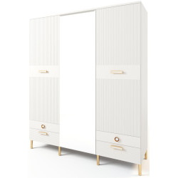 Dulap МЛ-Мебель Velvet №6 180cm (White/Gold) Thumb