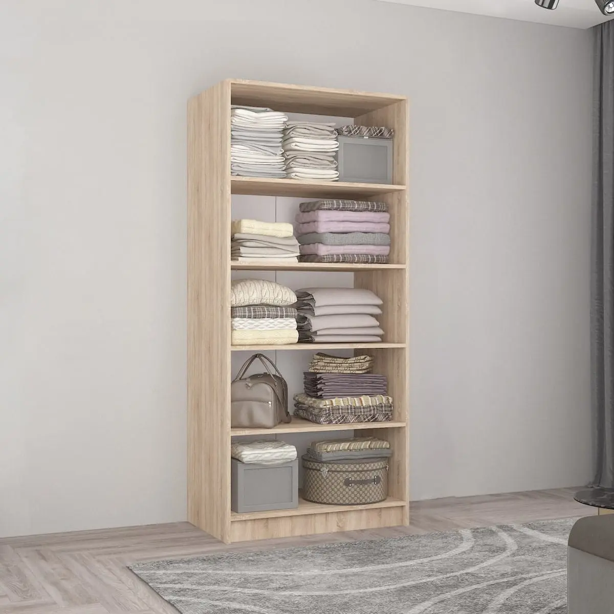 Dulap Mobildor Smart-Home polite 1.0x0.56x2.0 (Sonoma Oak/White)