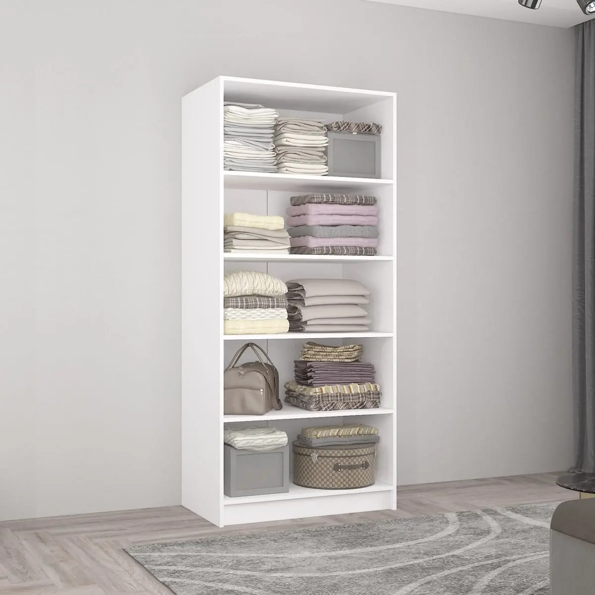 Dulap Mobildor Smart-Home polite 1.0x0.56x2.0 (White/Sonoma Oak)