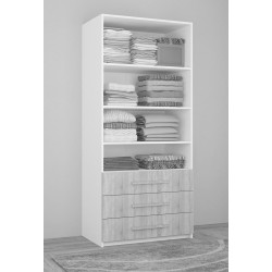 Dulap Mobildor Smart-Home polite/sertare 0.80x0.56x2.0 (White/Anthracite) Thumb