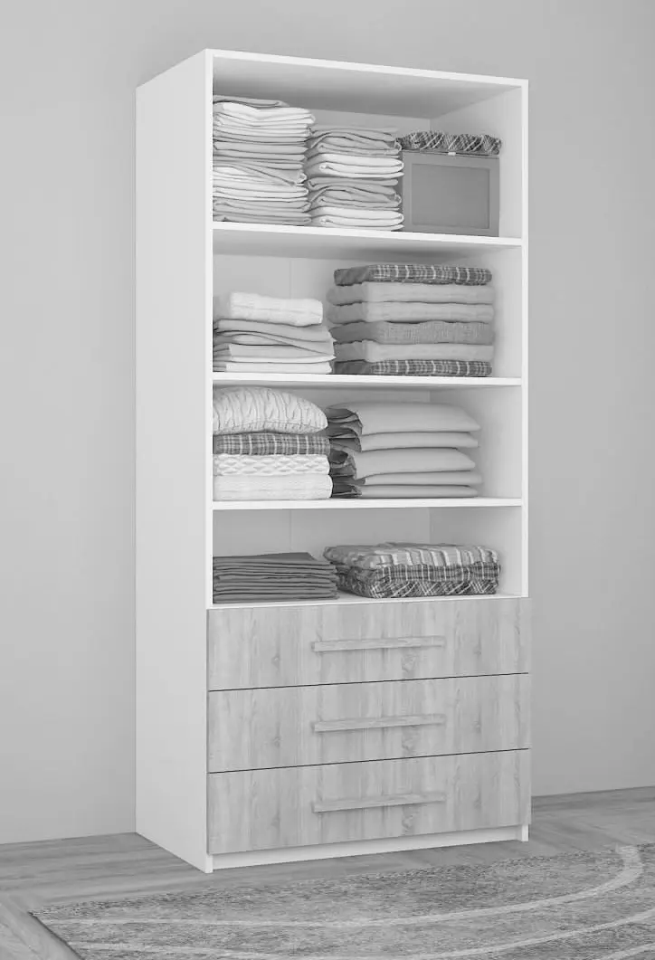 Dulap Mobildor Smart-Home polite/sertare 0.80x0.56x2.0 (White/Anthracite)