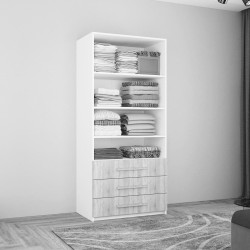 Шкаф Mobildor Smart-Home полки/ящики 0.90x0.56x2.0 (White/Anthracite) Thumb