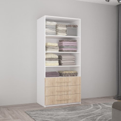 Dulap Mobildor Smart-Home polite/sertare 0.90x0.56x2.0 (White/Sonoma Oak) Thumb